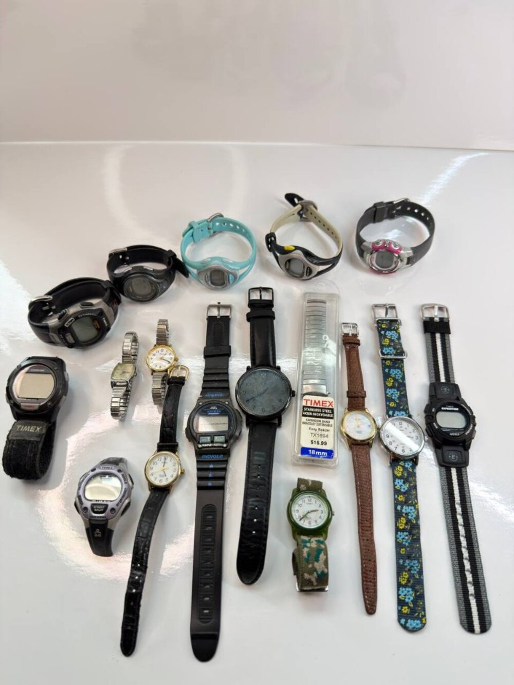 Timex Watch Collection Bundle – 16 Watches + New Stainless Steel Band | Ironman